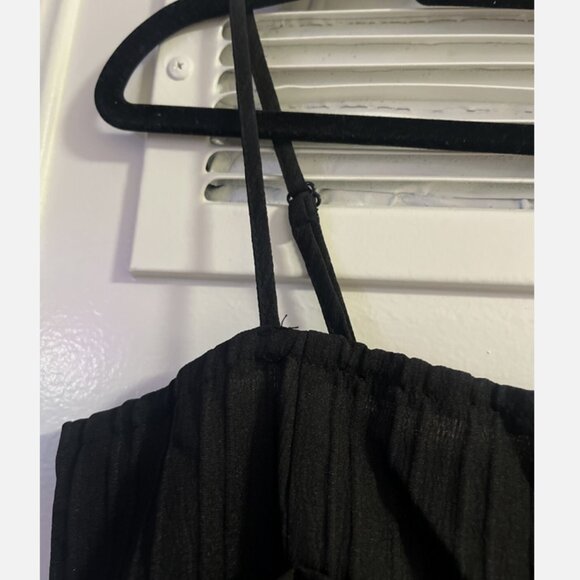 SHEIN Curve 0XL Solid Black 3D Bow Tank Top Shirt Blouse Fit & Flare - Picture 4 of 10